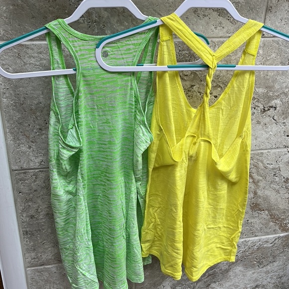 Under armour and Bailey fitness workout shirts yellow/green Size L - Picture 4 of 4